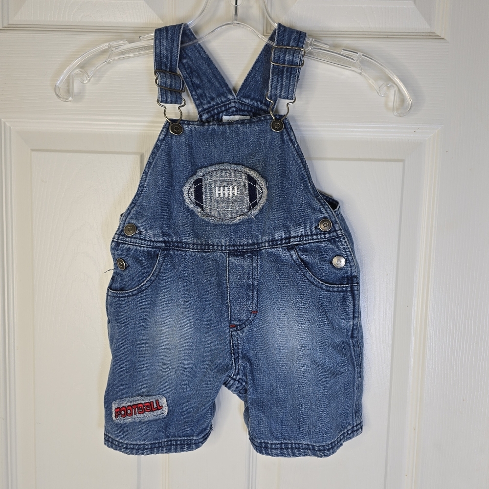 Blue Denim Foitball Kids Shorts Overalls. 24T‎